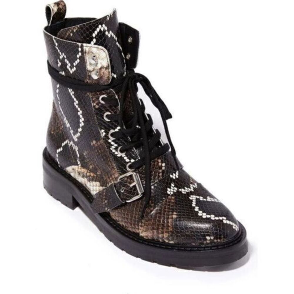 ALLSAINTS NWT Brown Leather Donita Combat Boots Ladies US 6